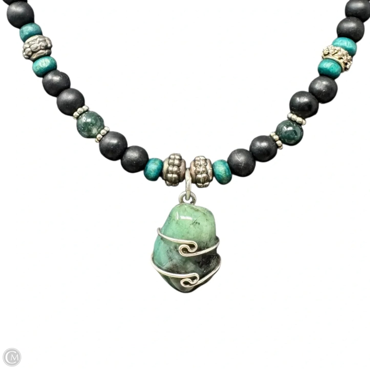 Wire Wrapped Stone Beaded Necklace