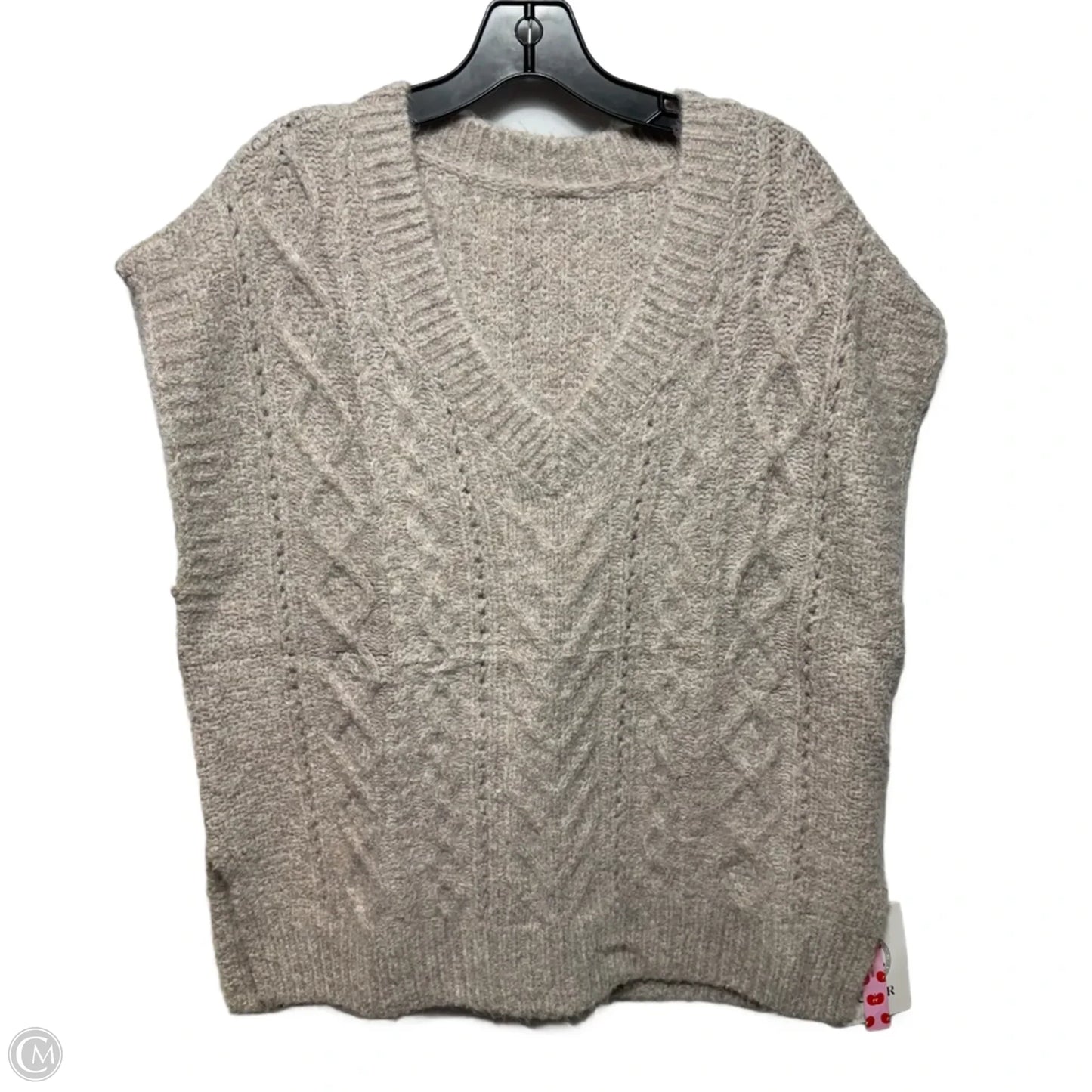 Vest Sweater By Cider In Taupe, Size: S
