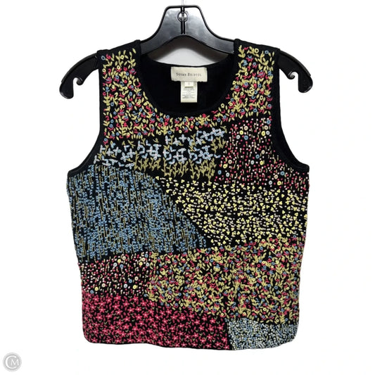 Embroidered Top Sleeveless By Susan Bristol In Multi-colored, Size: S
