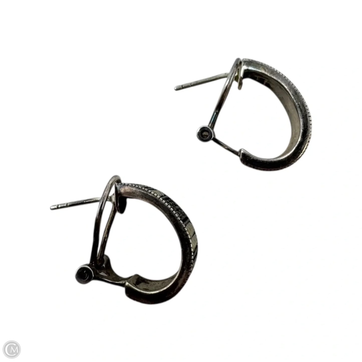 Marcasite & Sterling Silver Hoop Earrings
