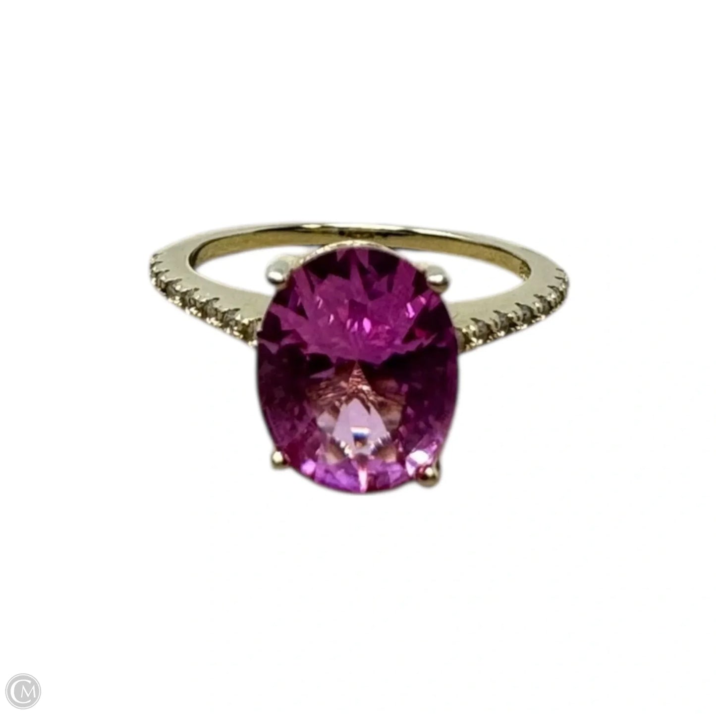 Pink Gem Ring Sterling Silver  Size: 7