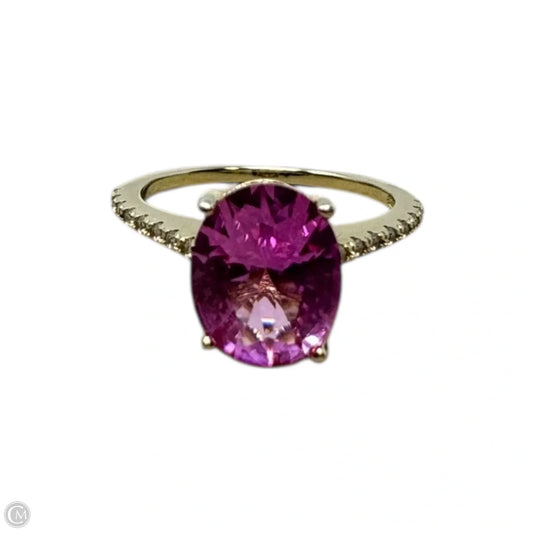 Pink Gem Ring Sterling Silver  Size: 7