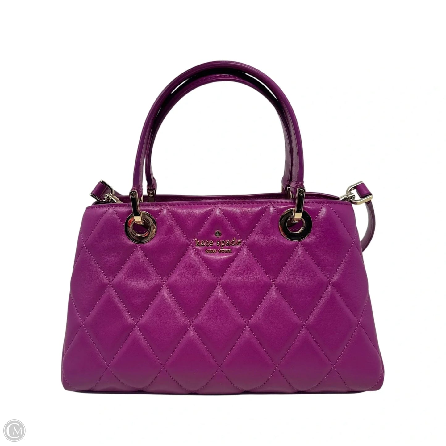 Carey Quilted Satchel Handbag Designer By Kate Spade, Size: Small