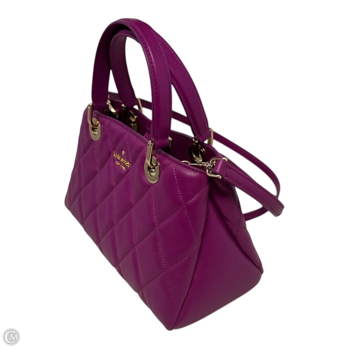 Carey Quilted Satchel Handbag Designer By Kate Spade, Size: Small