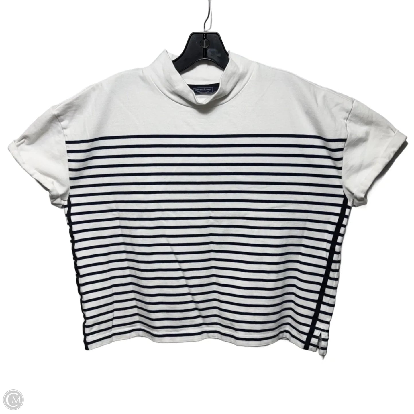Top Short Sleeve By Vineyard Vines In Striped Pattern, Size: L