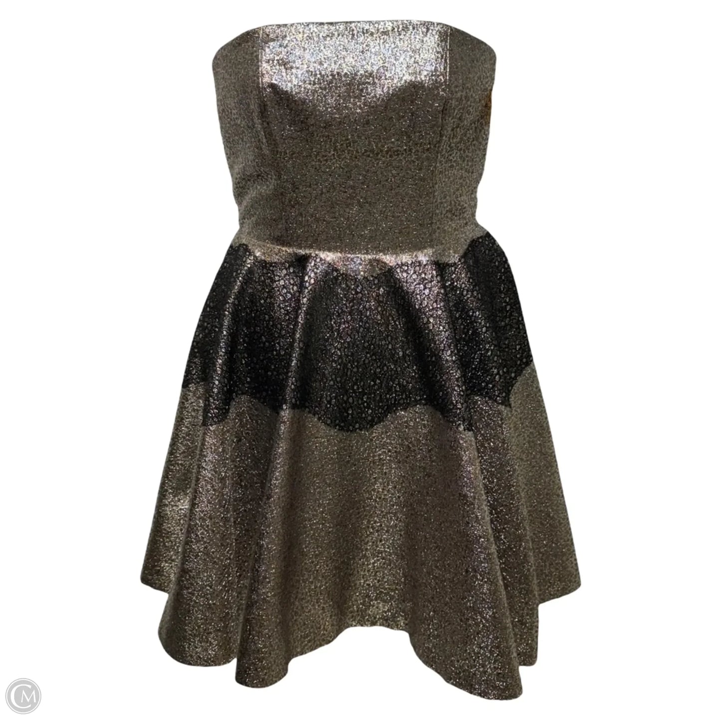 Metallic Strapless Dress Party Short By Sachin & Babi In Gold, Size: 8