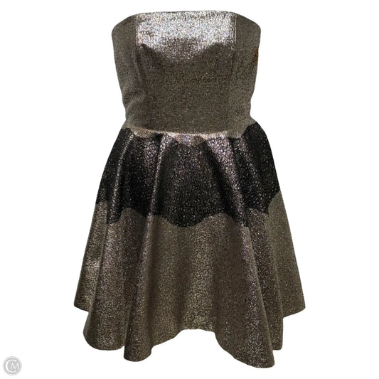 Metallic Strapless Dress Party Short By Sachin & Babi In Gold, Size: 8