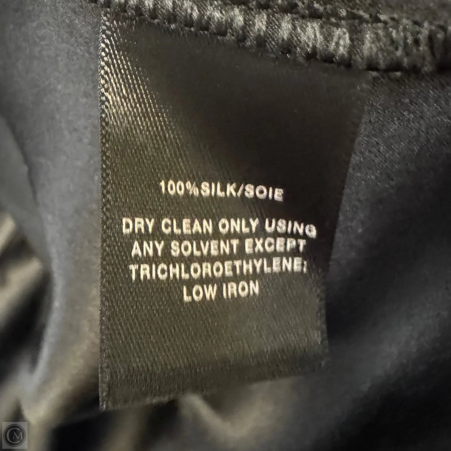 Silk Top Long Sleeve Designer By Lafayette 148 In Black & Silver, Size: S