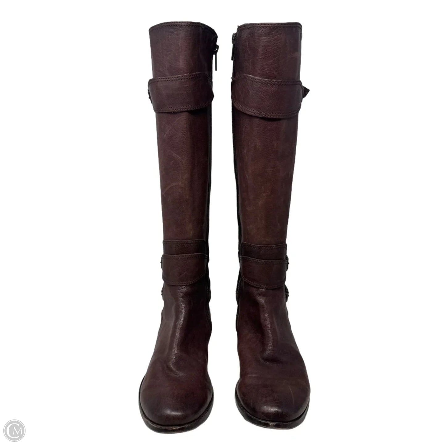 Anna Gore Tall Riding Boots Designer By Frye In Brown, Size: 9