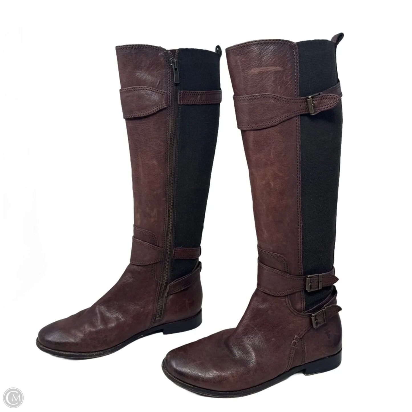 Anna Gore Tall Riding Boots Designer By Frye In Brown, Size: 9