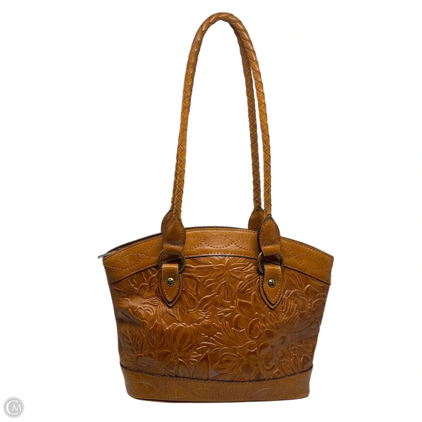 Zorita Tooled Leather Satchel Designer By Patricia Nash, Size: Medium