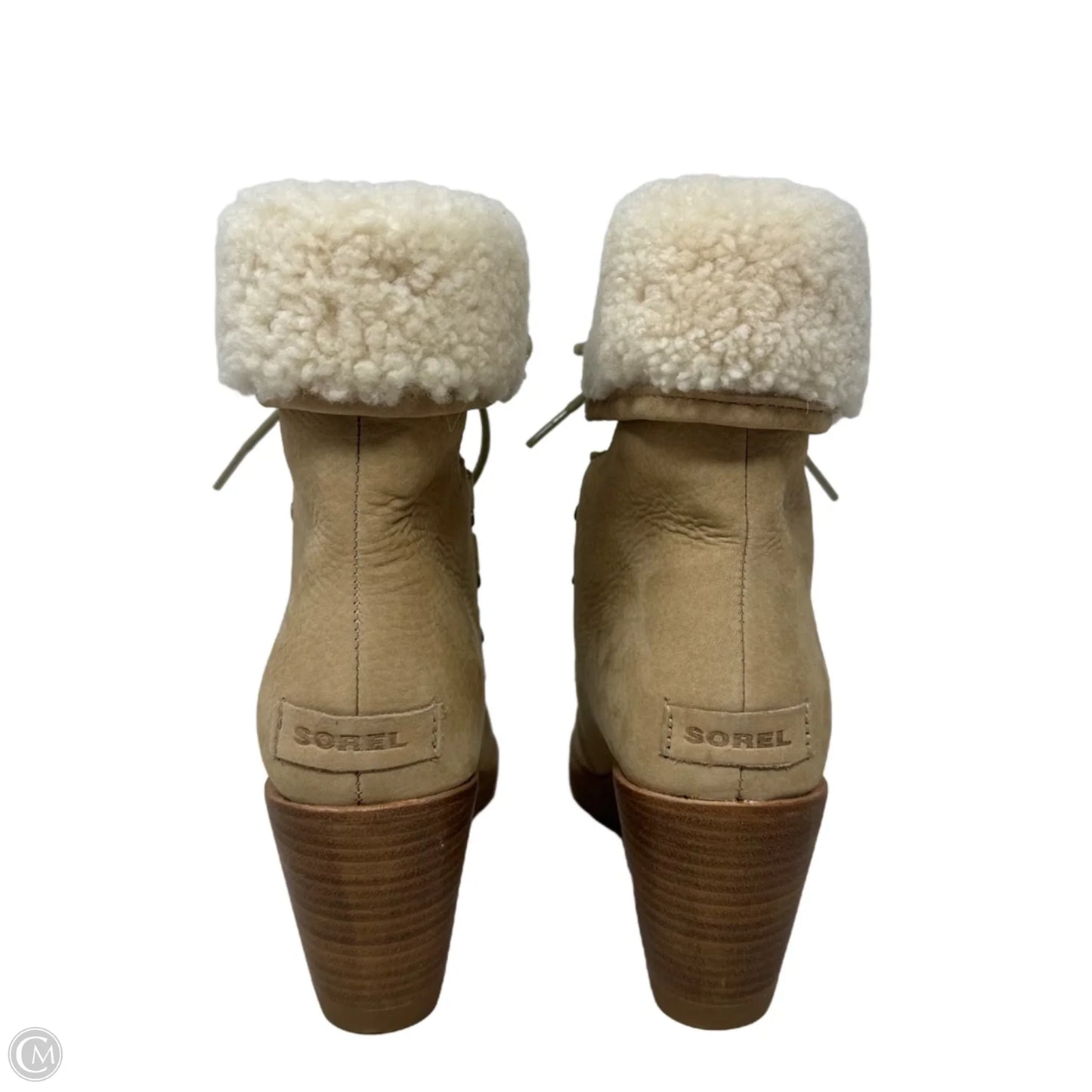 After Hours Lace Shearling Boots By Sorel In Cream, Size: 8