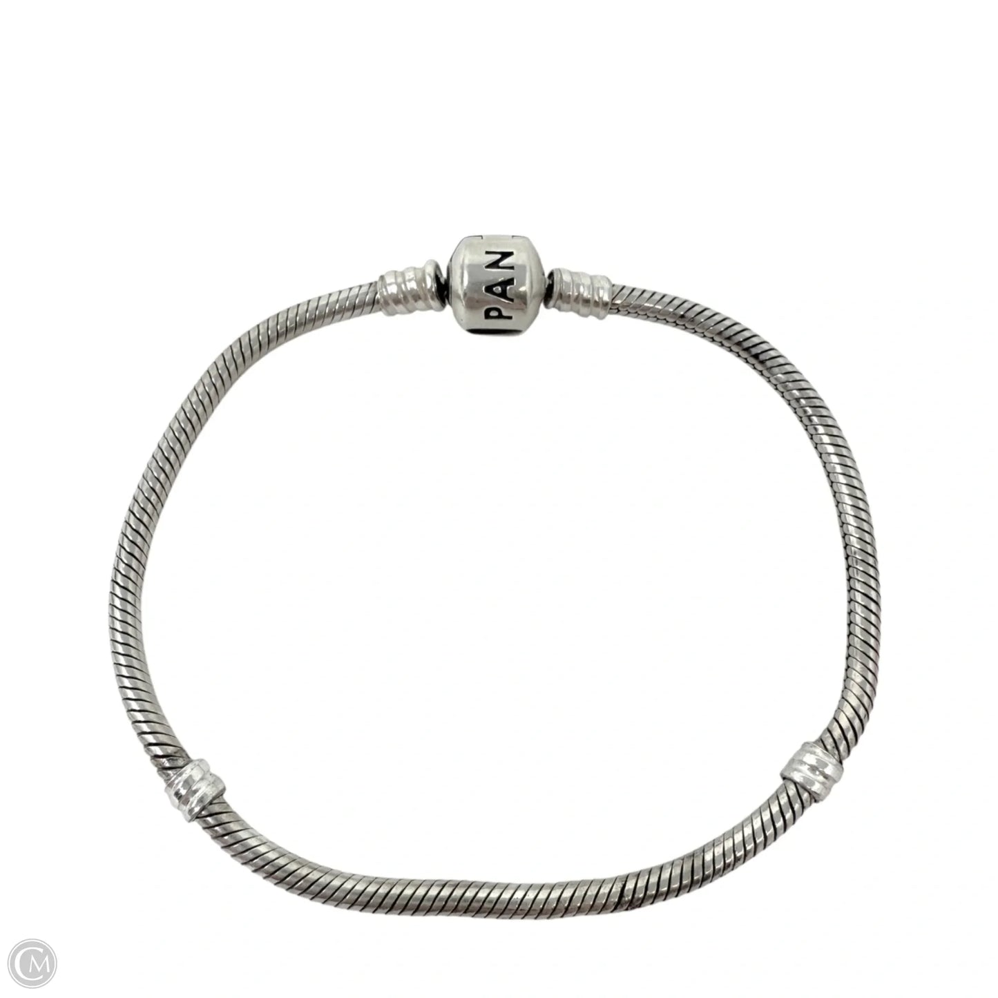 Sterling Silver Moments Barrel Clasp Snake Chain Bracelet By Pandora