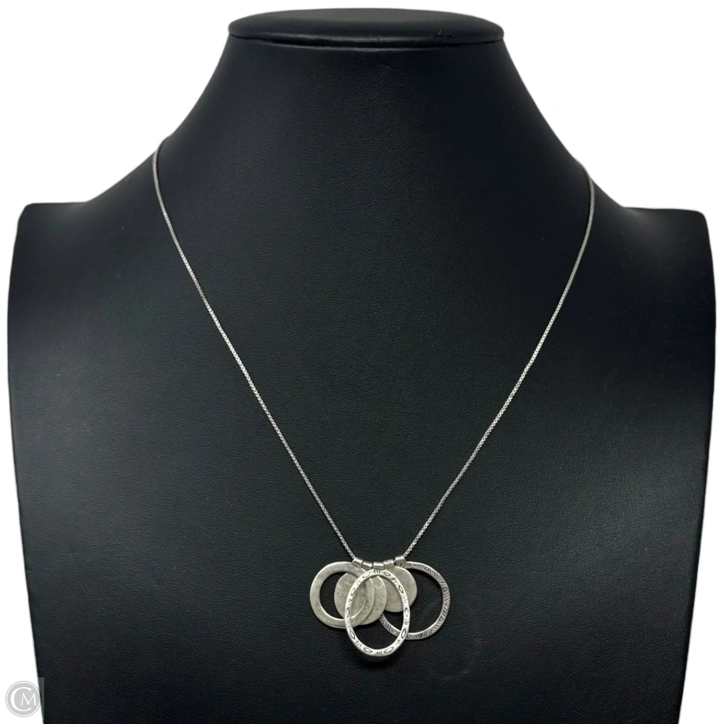 Etched Circles Necklace Sterling Silver By Silpada
