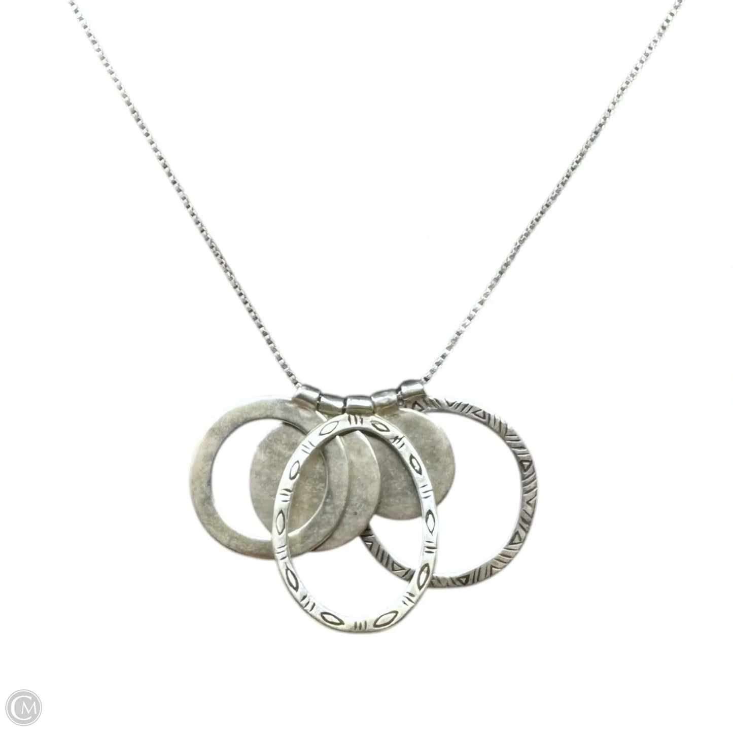 Etched Circles Necklace Sterling Silver By Silpada