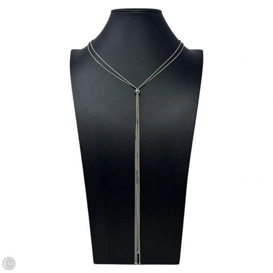 Adjustable Lariat Slider Necklace Sterling Silver