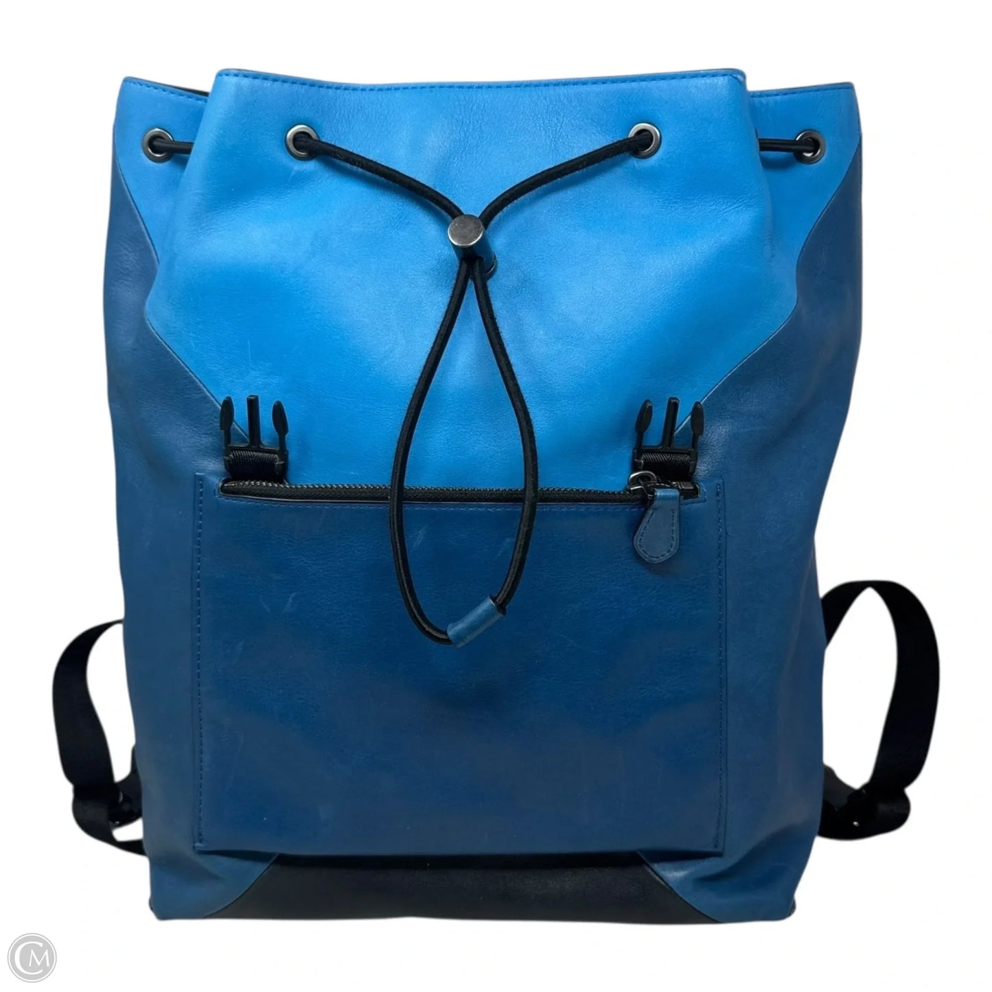 Manhattan Leather Backpack Designer By Coach, Size: Large