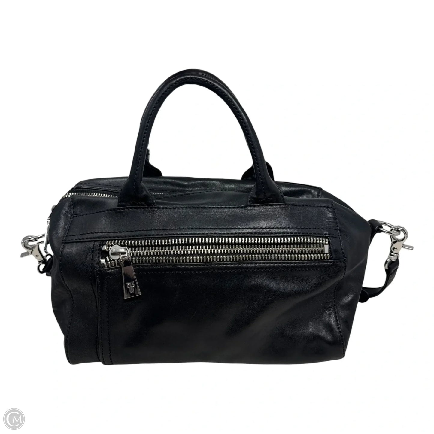 Lena Zipper Leather Satchel Designer By Frye, Size: Medium