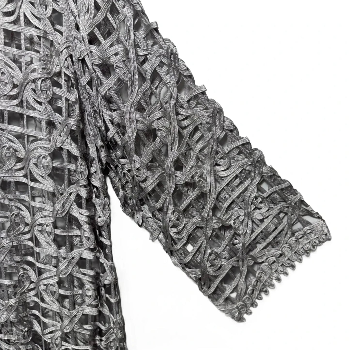 Sweater Cardigan By Chicos In Grey, Size: Xl estimated no size tag