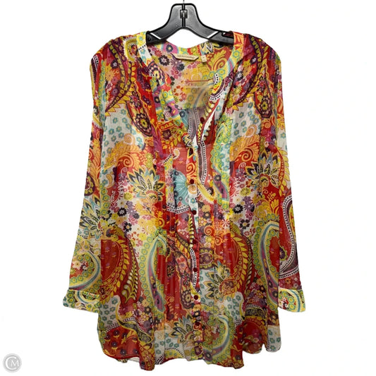 Top Long Sleeve By Soft Surroundings In Multi-colored, Size: 2x