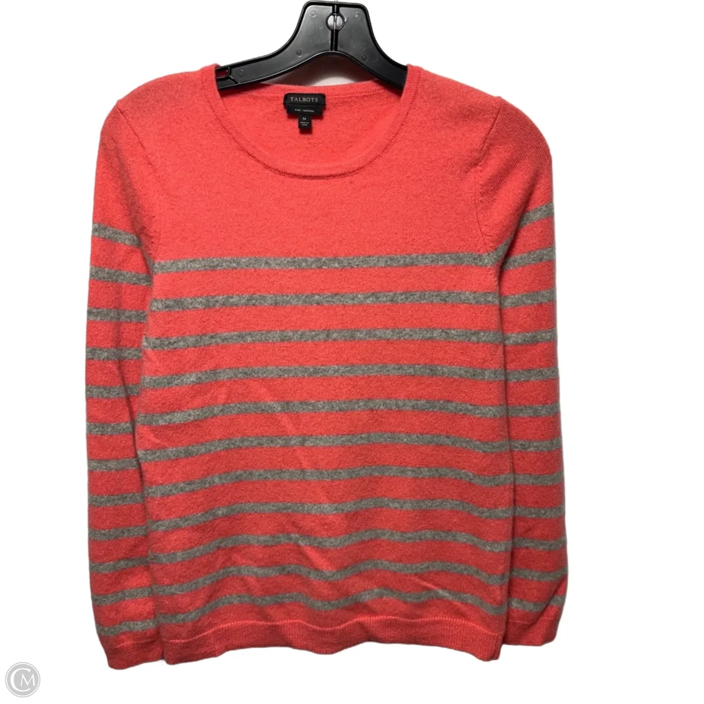 Sweater Cashmere By Talbots In Striped Pattern, Size: M