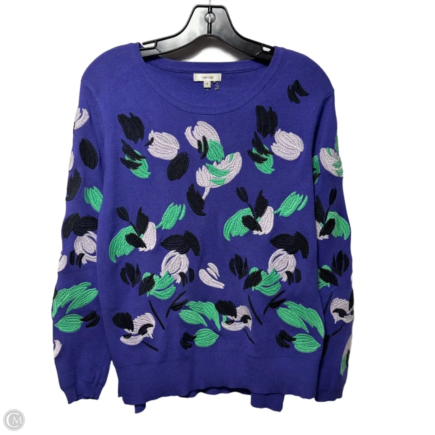 Embroidered Sweater By Tyler Boe In Purple, Size: S