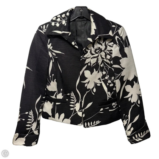Beaded Blazer By Ellen Tracy In Black & White, Size: 4
