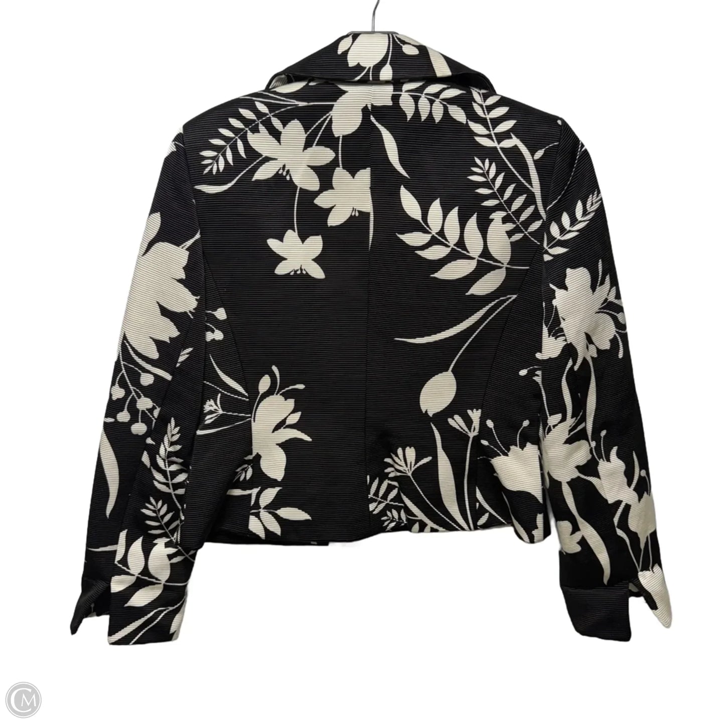 Beaded Blazer By Ellen Tracy In Black & White, Size: 4