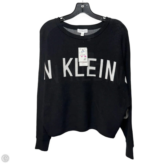 Sweater By Calvin Klein In Black & White, Size: S