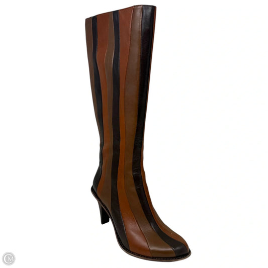 Kampot Boots Mid-calf By Tsubo In Striped Pattern, Size: 6