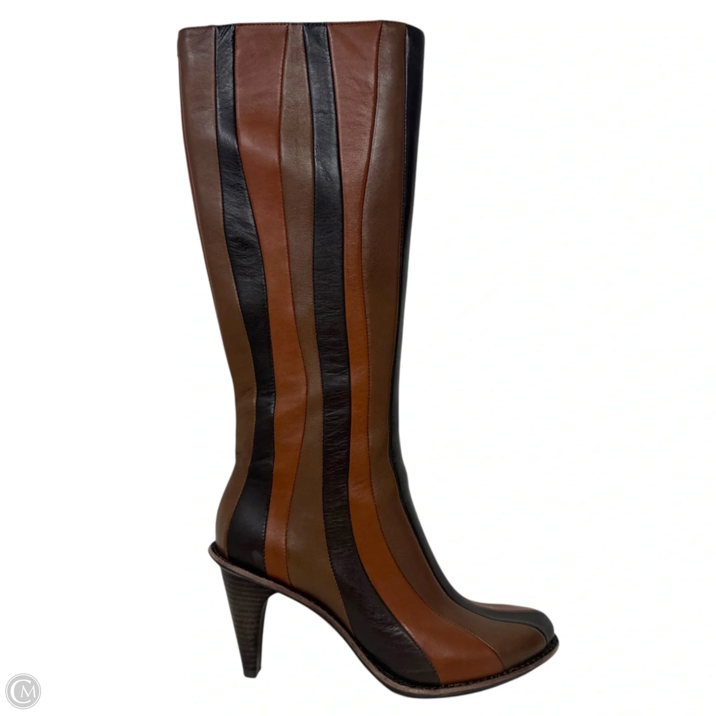 Kampot Boots Mid-calf By Tsubo In Striped Pattern, Size: 6