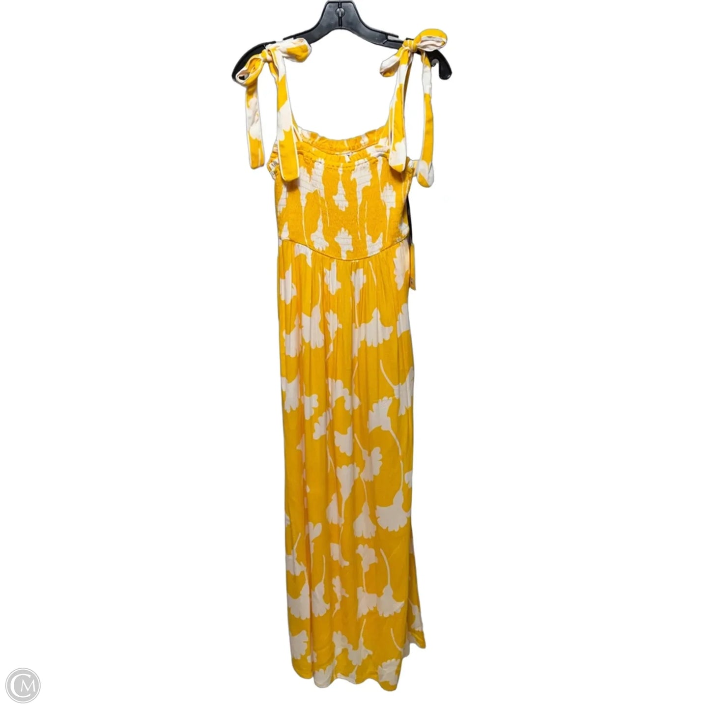 Ginkgo Printed Smocked Tie Strap Maxi Dress By Diane Von Furstenberg For Target In Yellow, Size: S