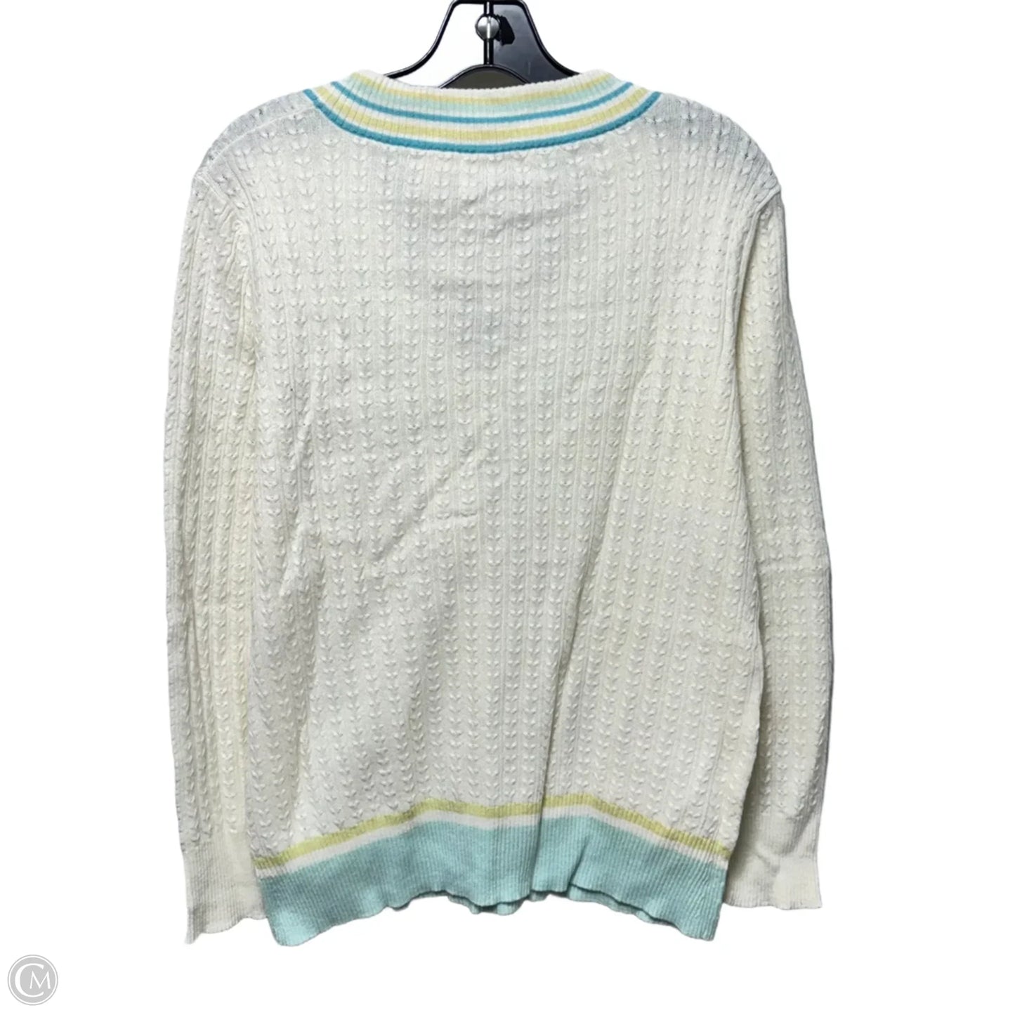 Cotton & Linen Sweater By Imma In Cream, Size: XL