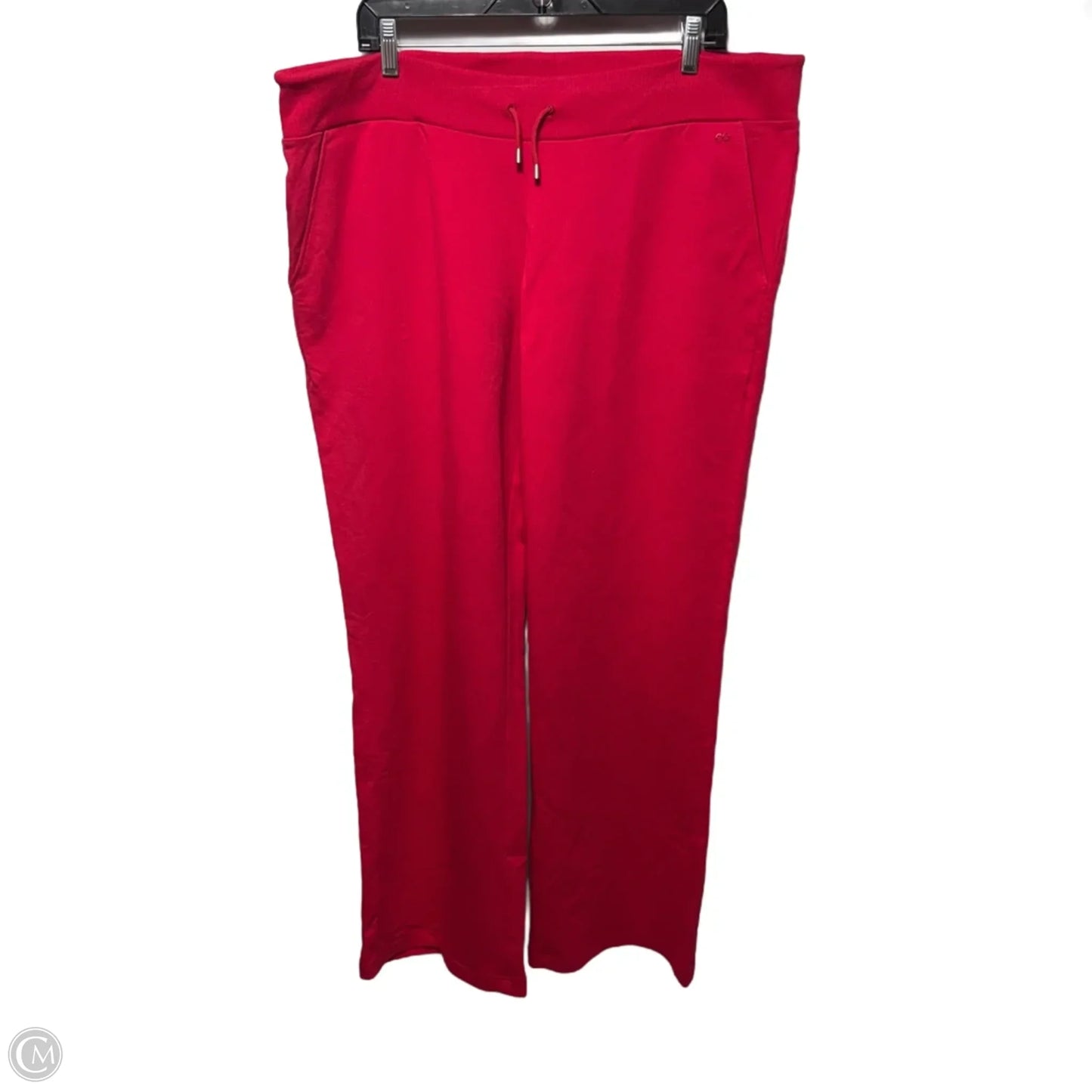 Baby Terry Sweat Pants Designer By Escada Sport In Red, Size: XL