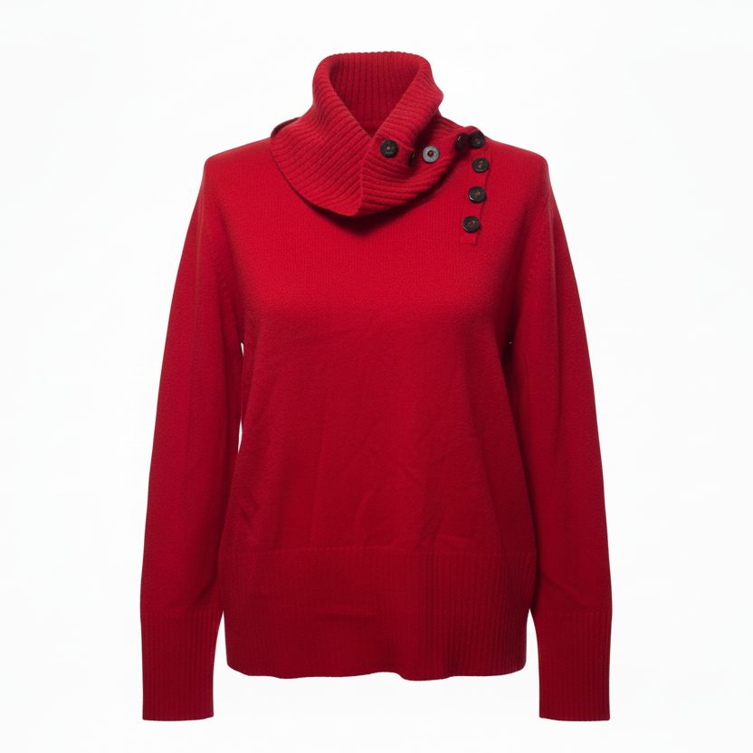 Sweater Cashmere By Anne Klein In Red, Size: L