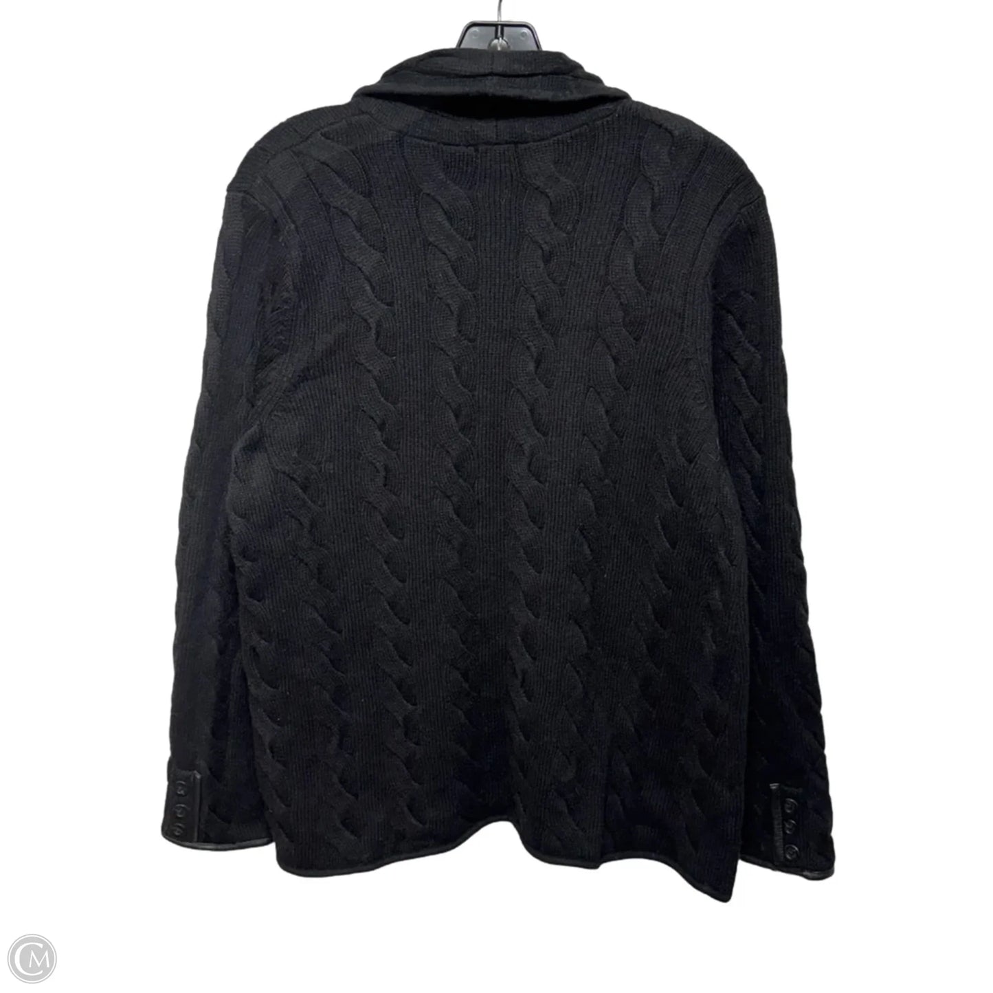 Sweater Cardigan By Talbots In Black, Size: L