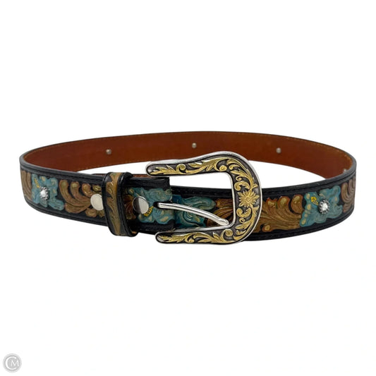 Rhinestone Floral Belt Leather By Nocona, Size: Large