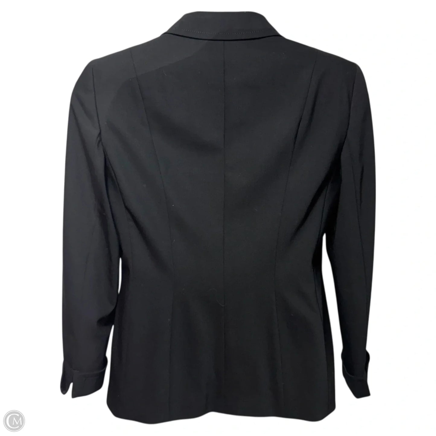 Stretch Wool Blazer Designer By Escada In Black, Size: M