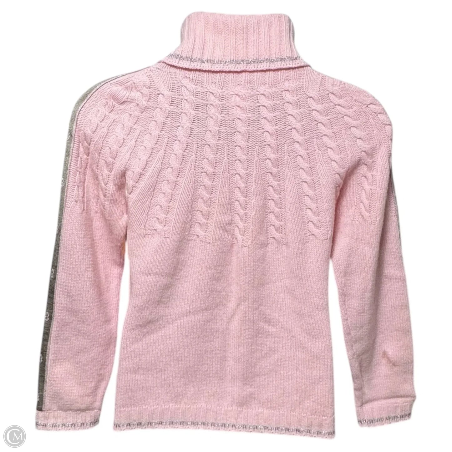 Cashmere Silk Blend Turtleneck Sweater Designer By Escada In Pink, Size: L