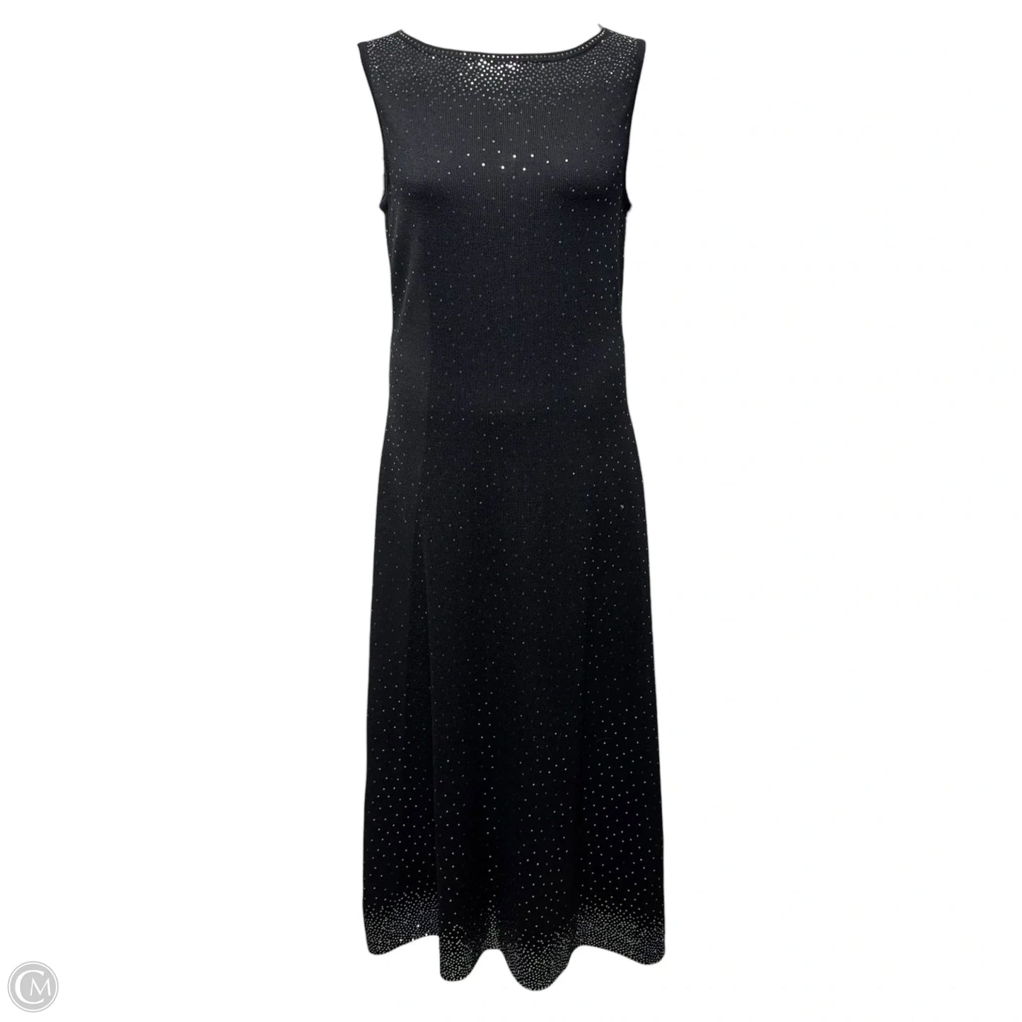 Paillette Knit Maxi Dress Luxury Designer By St John Evening In Black, Size: 10