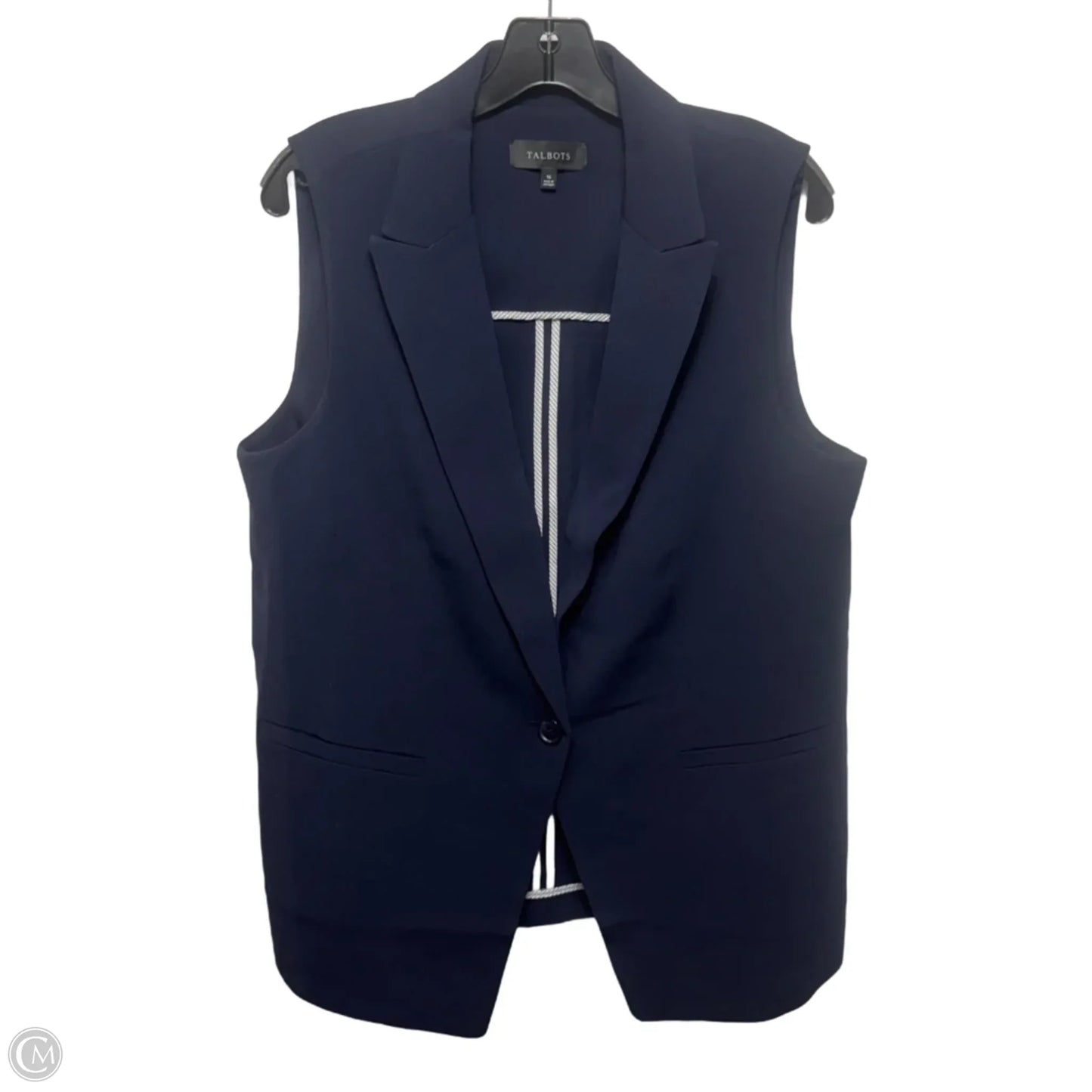 Vest Other By Talbots In Navy, Size: 16