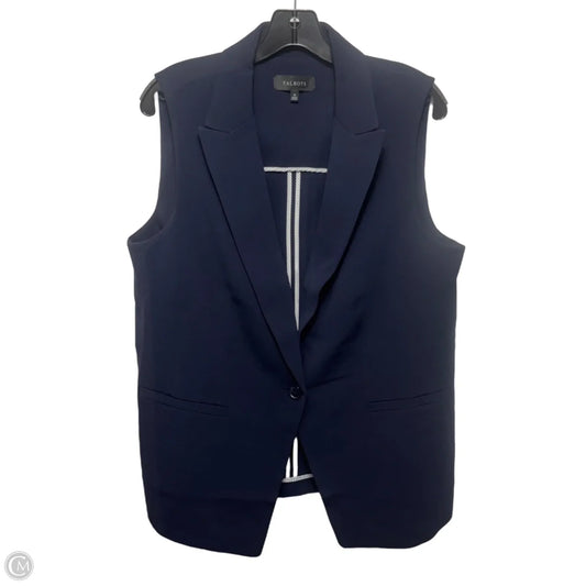 Vest Other By Talbots In Navy, Size: 16