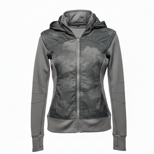 Athletic Jacket By Lululemon In Grey, Size: 4