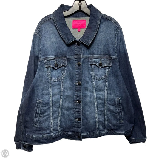 Skull Jacket Denim By Torrid x Betsey Johnson In Blue Denim, Size: 4x