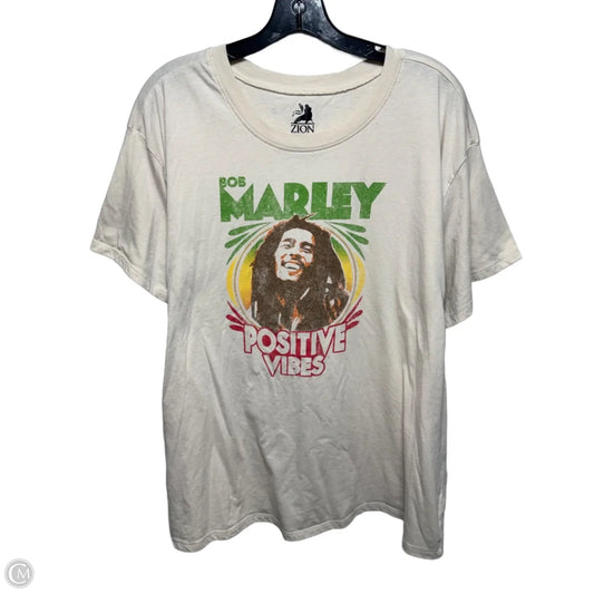 Top Short Sleeve By zion rootswear In Cream, Size: 2x