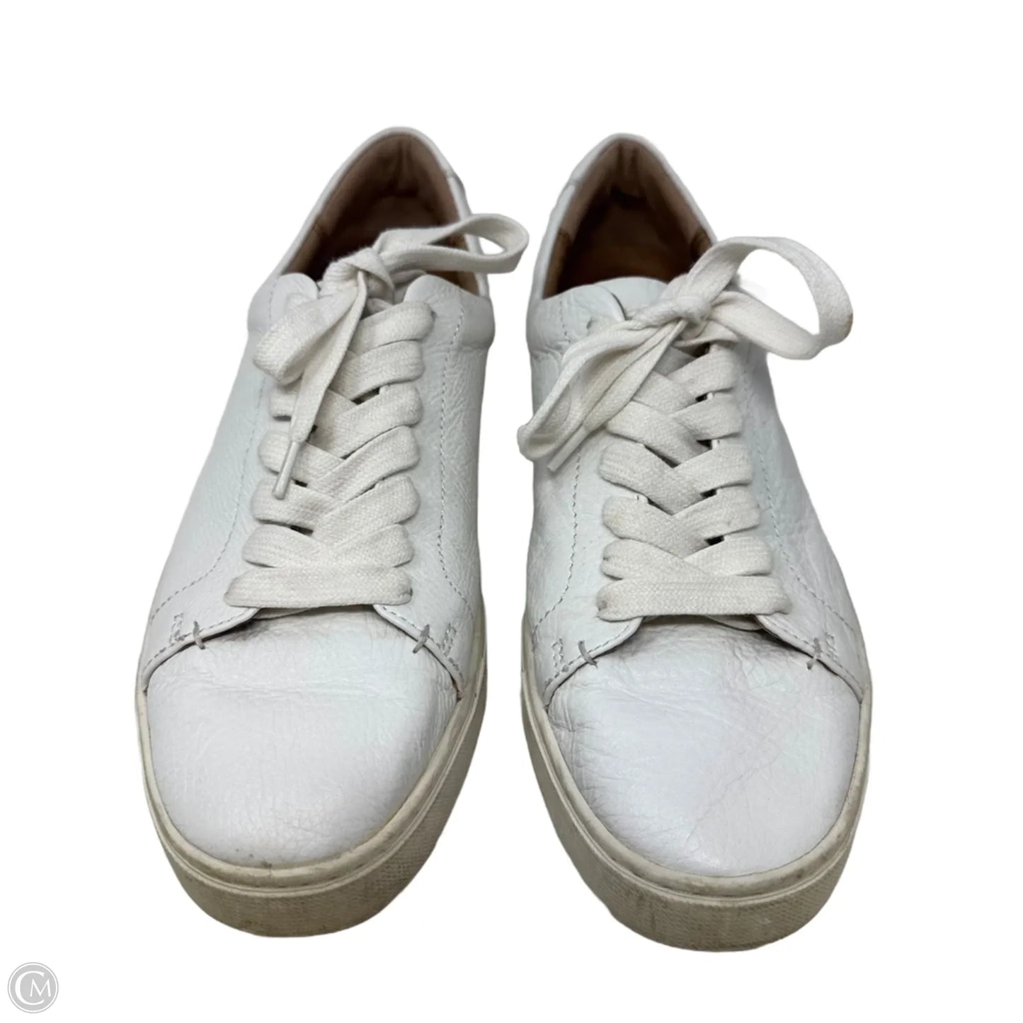 Ivy Low Lace Italian Leather Sneakers Designer By Frye In White, Size: 10