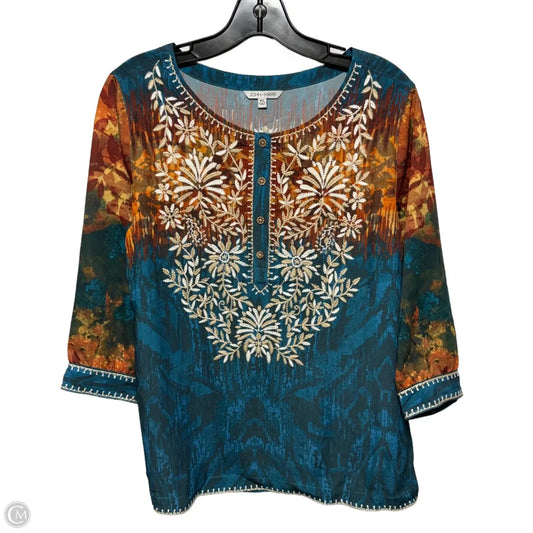 Spice It Up Top Long Sleeve By John Mark In Multi-colored, Size: Sp