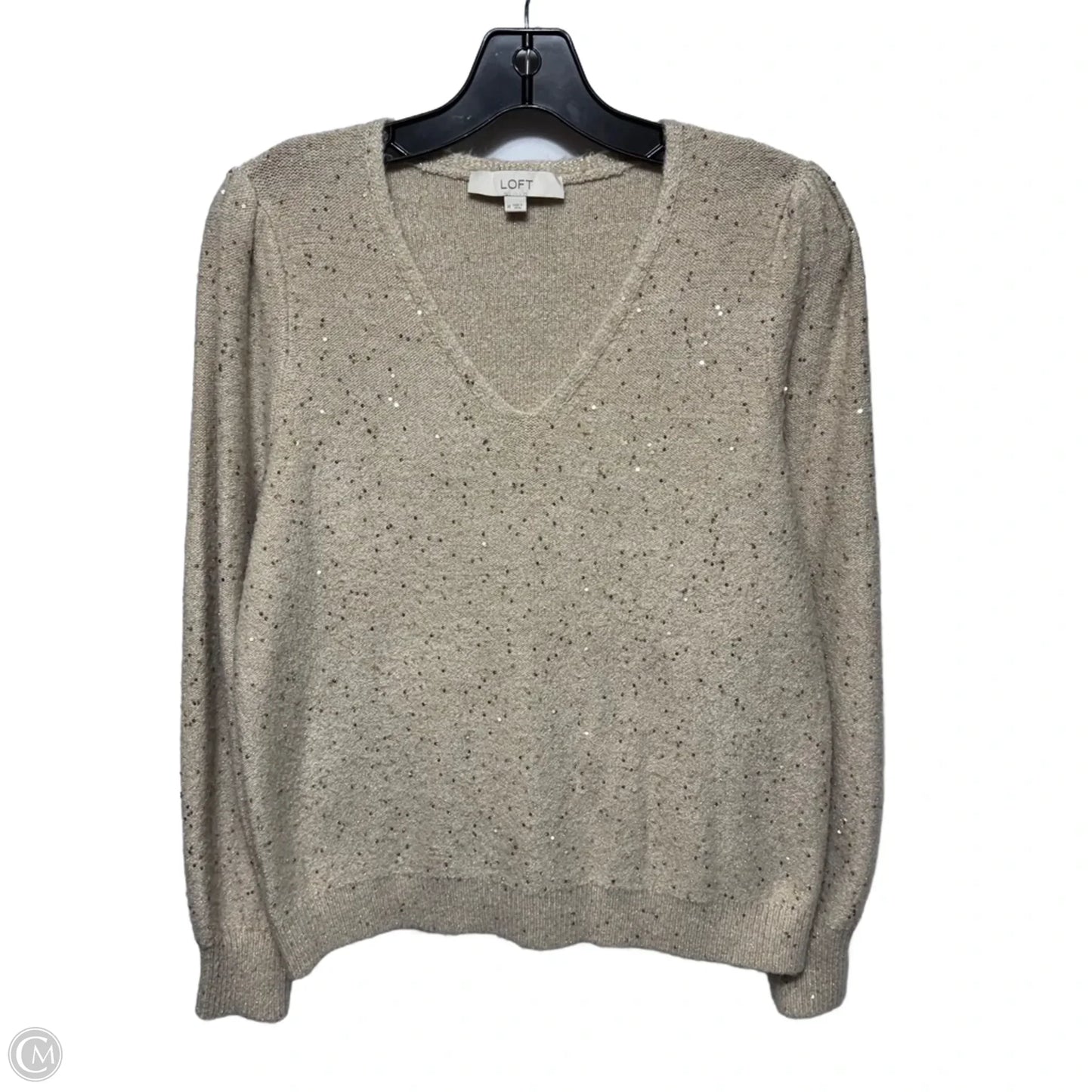 Sweater By Loft In Gold, Size: M