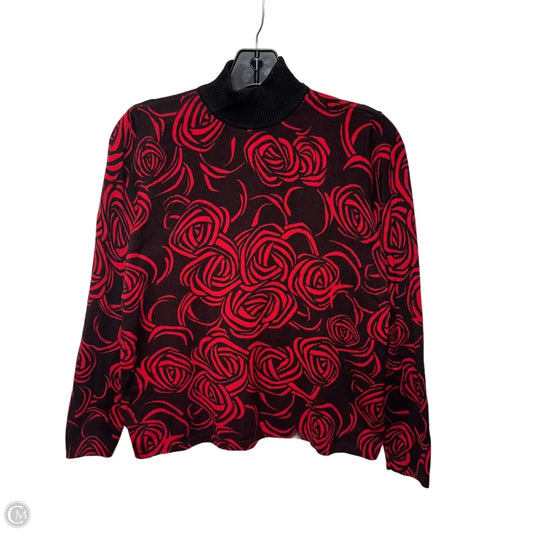 Sweater By Chicos In Floral Print, Size: M