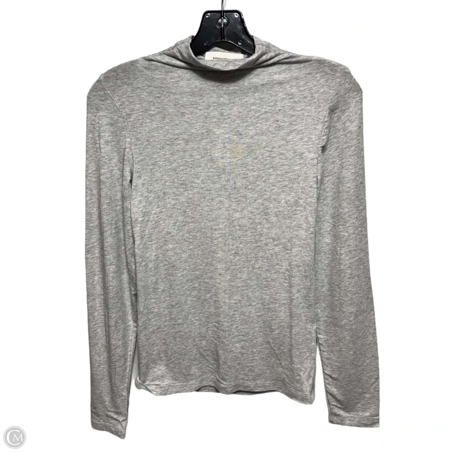 Top Long Sleeve Basic By Banana Republic In Grey, Size: Xxs